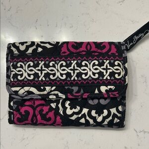 Vera Bradley Black and Magenta bi-fold wallet